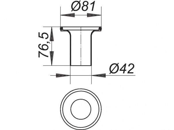 Tube plongeur de siphon anti-odeur pour bonde 46