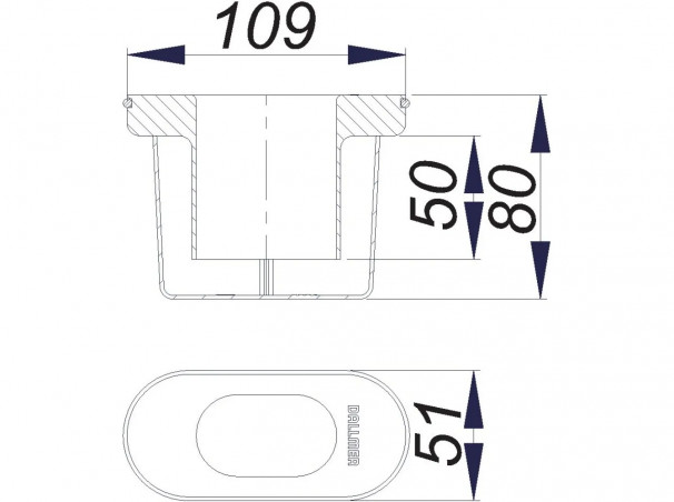 Geruchsbindender Siphon für CeraLine Duschrinne ab 2009