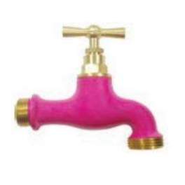 Two-coloured watering tap Pink, 15x21/20x27 - Boutte - Référence fabricant : 0182879