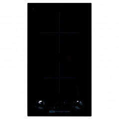 Domino vitrocéramique noir en verre à manette, 29x51 cm