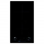 Black ceramic glass domino with handle, 29x51 cm