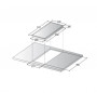 Glaskeramik-Domino schwarz mit Glasgriff, 29x51 cm Glaskeramik-Domino schwarz mit Glasgriff, 29x51 cm