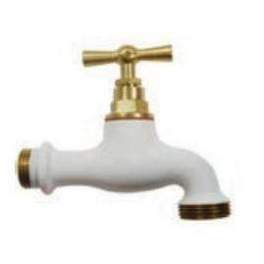 Two-coloured watering tap White, 15x21/20x27 - Boutte - Référence fabricant : 0182947