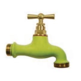 Aniseed green two-tone watering tap, 15x21/20x27