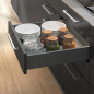 Keukenladeset met demping, hoogte 93 mm, lengte 350, antracietgrijs