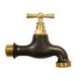 Two-tone watering tap Teak, 15x21/20x27 - Boutte - Référence fabricant : 0176144
