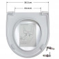 Toiletbril Geberit Renova met vertraagde sluiting, bevestiging bovenin centerafstand 22.3 cm