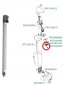 Douchescherm met schroef en 6L/min regelaar voor DL300S/350S, DL400S/400SE en 400 E touch