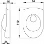 Chrome-plated button with toggle for DL400 SE timed shower Chrome-plated button with toggle for DL400 SE timed shower
