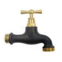 Two-coloured watering tap Black, 15x21/20x27 - Boutte - Référence fabricant : 0182930