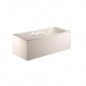 Bekleding van wit laminaat voor bad van 1m50.