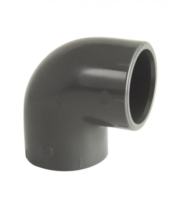 90° PVC-drukbocht, diameter 32 mm, binnendraad vrouwelijk