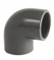 90° PVC-drukbocht, diameter 75 mm, vrouwelijk vrouwelijk