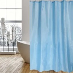 RIDEAU DOUCHE POLYESTER 180 X 200CM BLEU - MSV