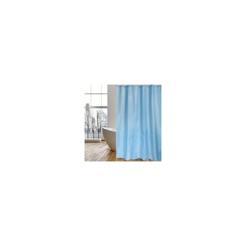 Blauw polyester douchegordijn 180 x 200 cm