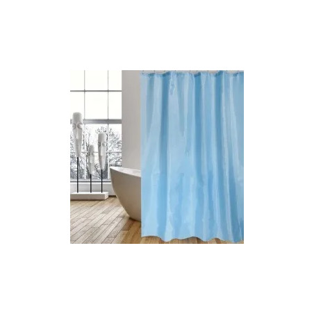 RIDEAU DOUCHE POLYESTER 180 X 200CM BLEU - MSV