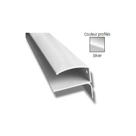 HARMONY-Wandbefestigungsprofil, silber