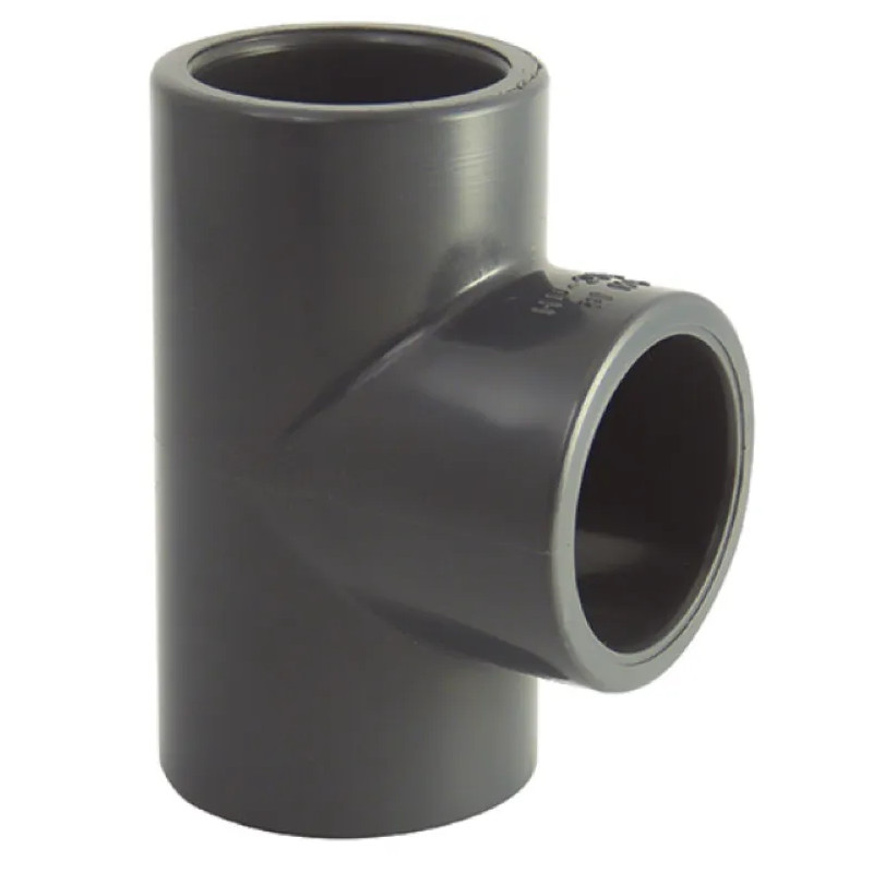 90° PVC druk T-stuk, diameter 90 mm, 16 bar