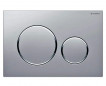 Geberit Sigma20 tweeknops WC bedieningsplaat, mat gelakt chroom/glanzend chroom.