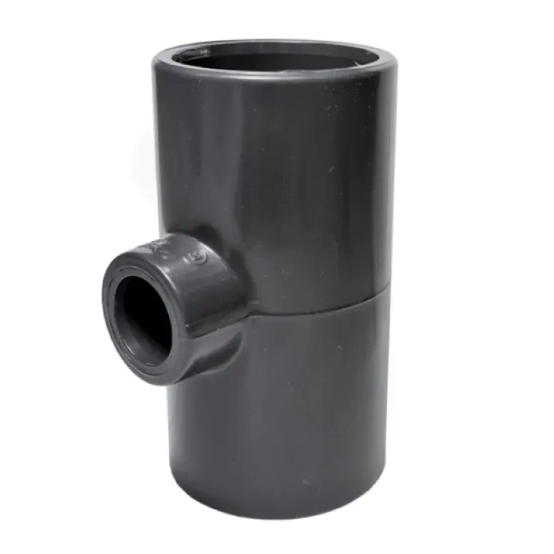 Verlaagd 90° T-stuk PVC binnendruk diameter 50, 25, 50