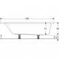 Ligbad RENOVA PLAN, 180x80