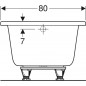 Ligbad RENOVA PLAN, 180x80