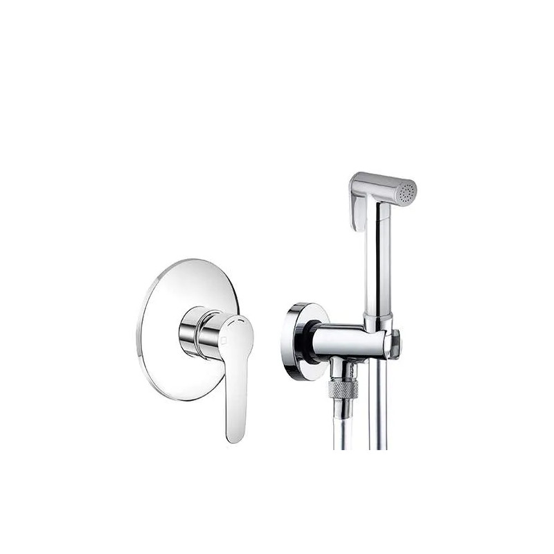 Pacchetto doccia igienica da incasso per WC con miscelatore NEW DAY, cromo