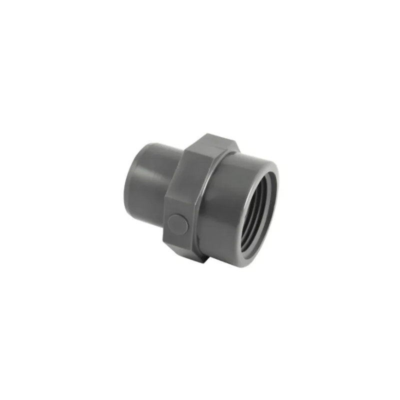 16 mm mannelijke PVC drukfitting, 12x17 vrouwelijke schroeffitting