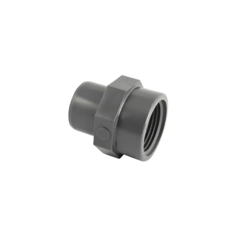 20 mm mannelijke PVC drukfitting, 15x21 vrouwelijke schroeffitting