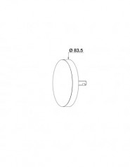 Crimped stainless steel handwheel with axis for bathtub drain