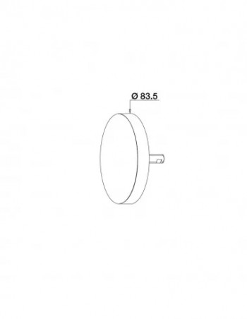 Crimped stainless steel handwheel with axis for bathtub drain
