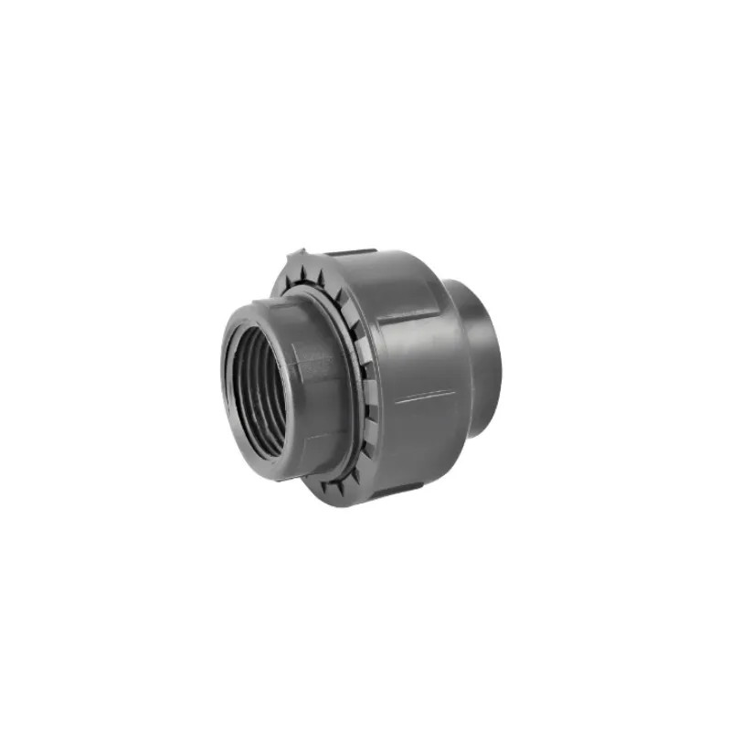 Gemengde 3-delige unie PVC druk vrouwelijk 25 mm, vrouwelijk 20x27
