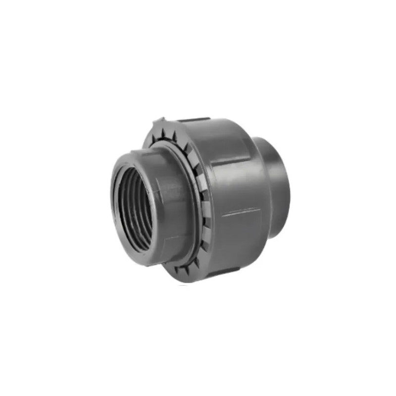 Gemengde 3-delige unie PVC druk vrouwelijk 32 mm, vrouwelijk 26x34