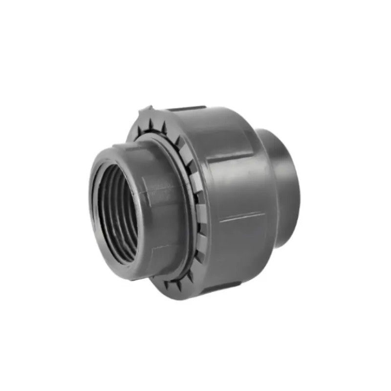 Gemengde 3-delige unie PVC druk vrouwelijk 50 mm, vrouwelijk 40x49