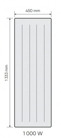 Calefactor radiante NIRVANA Digital vertical, 1500W