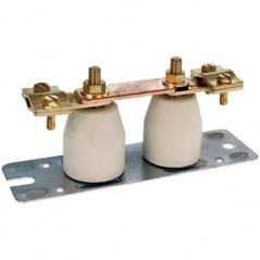 Regleta de bornes de porcelana, cobre y latón de alta puesta a tierra