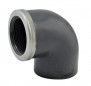 Bocht 90 graden binnendraad, diameter 32, 26x34, met metalen verstevigingsring