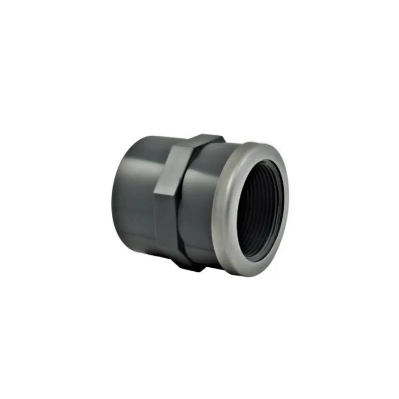 Gemengde PVC-drukmanchet 20 mm, 15x21 versterkt roestvrij staal