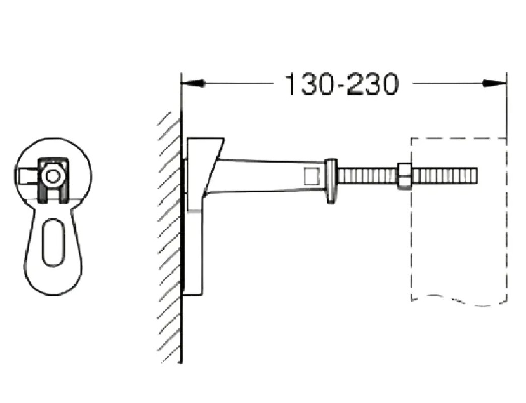 Bride Support Mural Dinak Pour Tube Isolé D.180 Mm - Large Patte De Fixation D.240