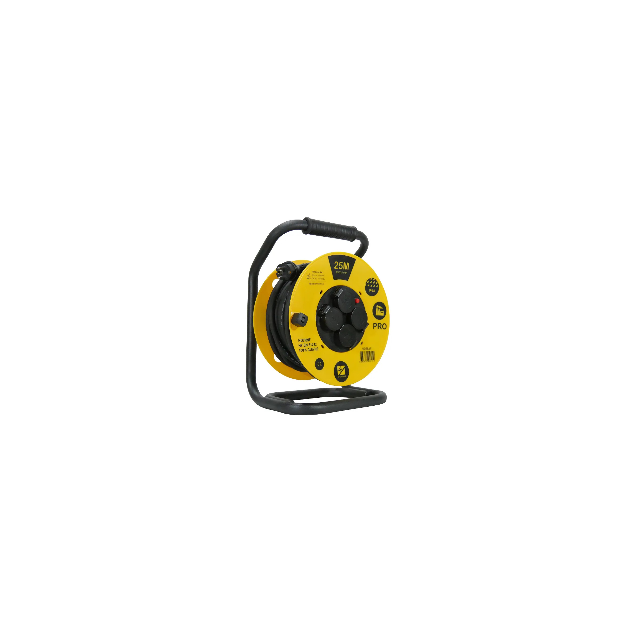 Enrouleur de câble professionnel 25M en 3G2.5 mm2.