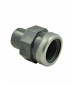 40 mm mannelijke PVC drukmof, 26x34 versterkte vrouwelijke inschroefmof