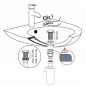 Wastafelafvoer Quick-clac, 75mm, met overloop