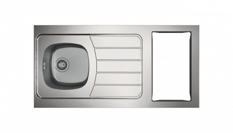 EVIER KITCHENETTE120X60 A/DECOUPE POUR DOMINO NON FOURNI - REVERSIBLE