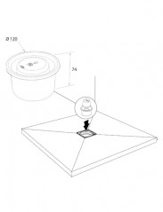 Collecting bucket for ROTAFLUX shower tray