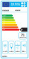 Roestvrijstalen afzuigkap 60cm, 64dB, 3 snelheden, 230m3