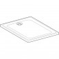 Renova 1200x900 mm ultravlakke rechthoekige douchebak voor inbouw of vrijstaand, antislip