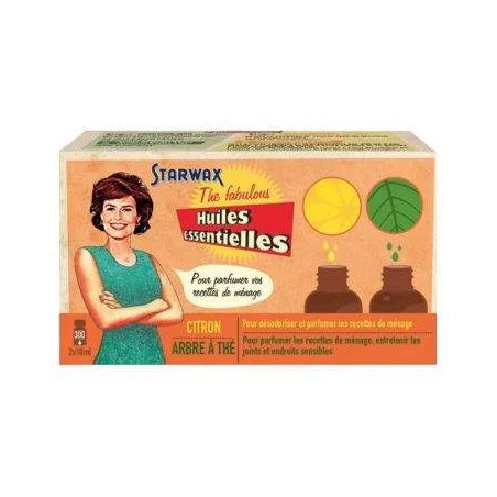Coffret de 2 huiles essentielles citron et tea tree