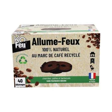 Fondi di caffè Kofeu per l'accensione del fuoco x40