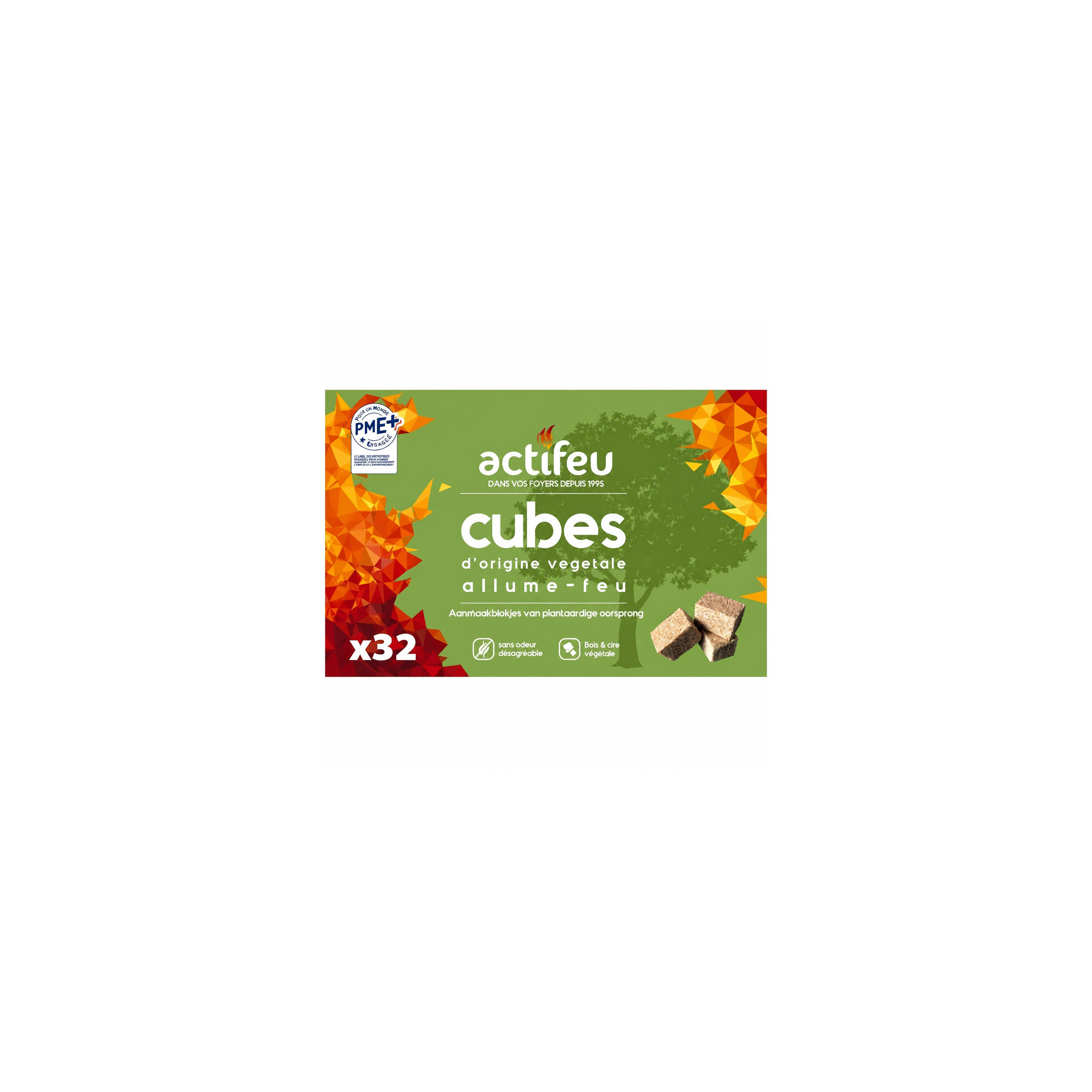 Allume Feuer Actifeu Holz Pflanzenwachs 32 Würfel 578428 - Bild 1/2