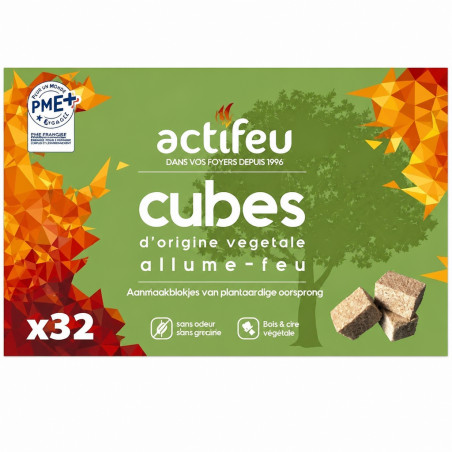 Actifeu aansteker hout plantaardige was 32 blokken 578428 - Afbeelding 2/2
